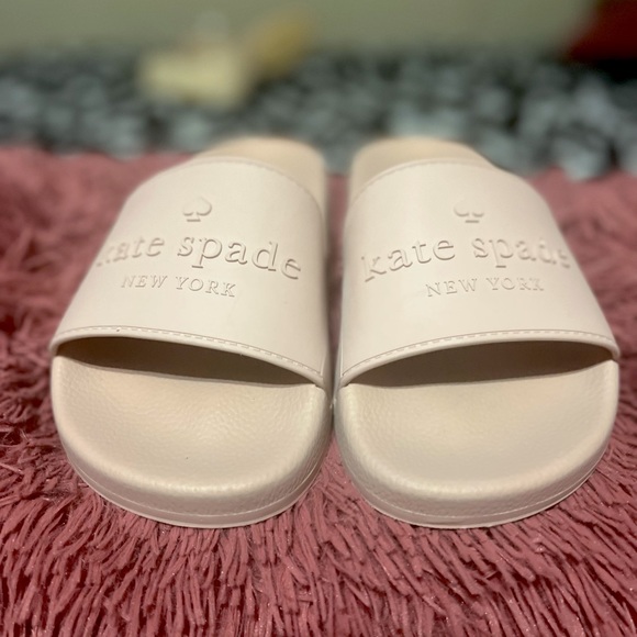 NWOT ♠️ Kate Spade Sunny Blush Pink Slides Size 7B - Picture 1 of 6